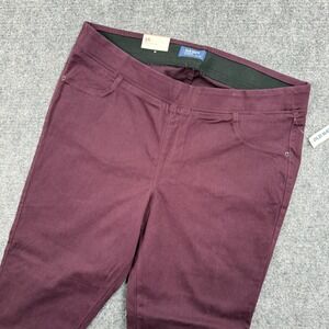 Old Navy Rockstar Jegging Jeans Burgundy Size 18 Mid Rise Pull On NWT Women's